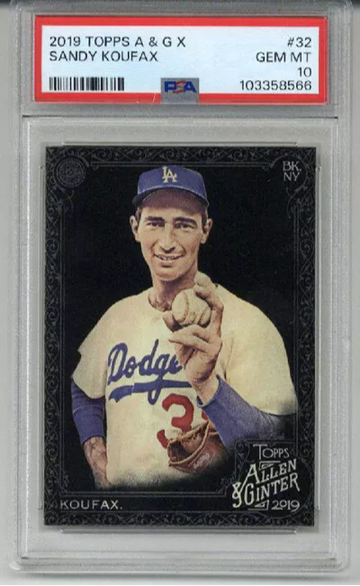 2019 TOPPS ALLEN & GINTER X #32 SANDY KOUFAX LOS ANGELES DODGERS PSA 10
