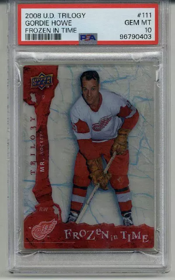 2008 UPPER DECK TRILOGY FROZEN IN TIME #111 GORDIE HOWE CARD PSA 10