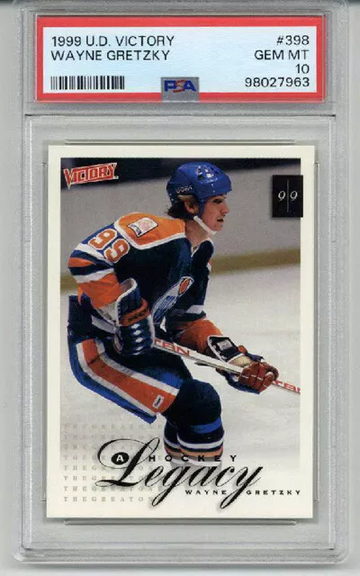 1999 UPPER DECK VICTORY #398 WAYNE GRETZKY CARD OILERS PSA 10 LOW POP
