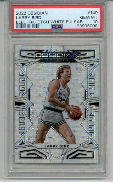 2022 PANINI OBSIDIAN ELECTRIC ETCH WHITE PULSAR LARRY BIRD PSA 10 LOW POP 3 RARE