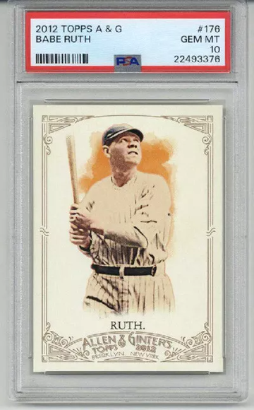 2012 TOPPS ALLEN & GINTER #176 BABE RUTH NEW YORK YANKEES PSA 10 LOW POP RARE