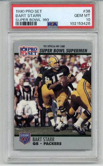 1990 PRO SET SUPER BOWL 160 #36 BART STARR GREEN BAY PACKERS