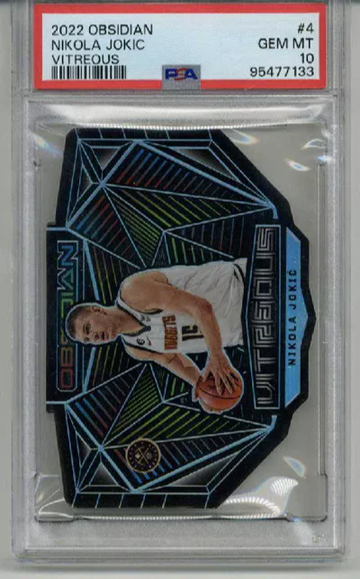 2022 PANINI OBSIDIAN VITREOU NIKOLA JOKIC CARD DENVER NUGGETS PSA 10 LOW POP