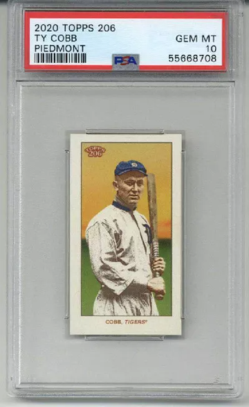 2020 TOPPS 206 PIEDMONT BACK TY COBB CARD DETROIT TIGERS PSA 10 LOW POP