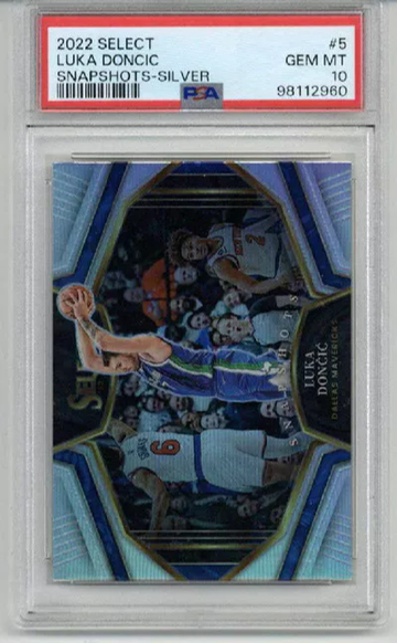 2022 PANINI SELECT SNAPSHOTS SILVER #5 LUKA DONCIC CARD MAVERICKS PSA 10