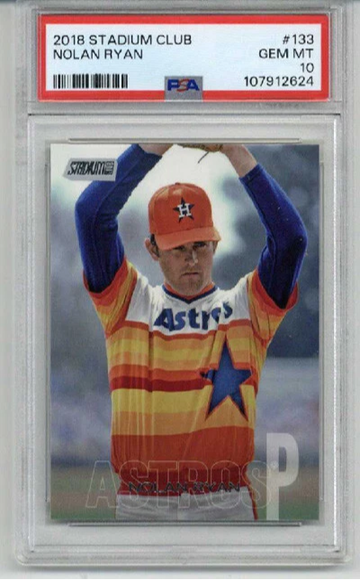 2018 TOPPS STADIUM CLUB #133 NOLAN RYAN CARD HOUSTON ASTROS PSA 10 LOW POP