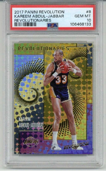 2017 PANINI REVOLUTION REVOLUTIONARIES KAREEM ABDUL JABBAR LAKERS PSA 10