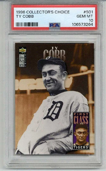 1996 UPPER DECK COLLECTOR'S CHOICE #501 TY COBB TIGERS PSA 10 LOW POP
