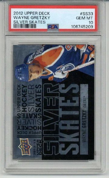 2012 UPPER DECK SILVER SKATES #SS33 WAYNE GRETZKY CARD OILERS PSA 10 LOW POP