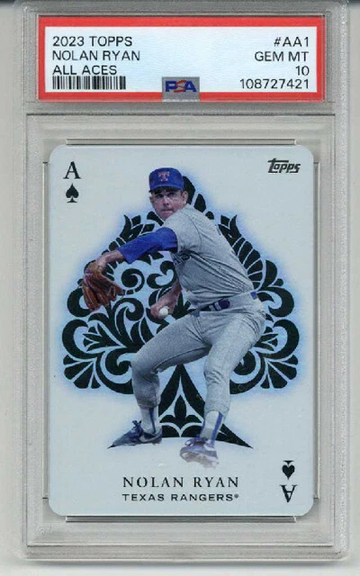2023 TOPPS ALL ACES #AA1 NOLAN RYAN CARD TEXAS RANGERS PSA 10 GEM MINT LOW POP