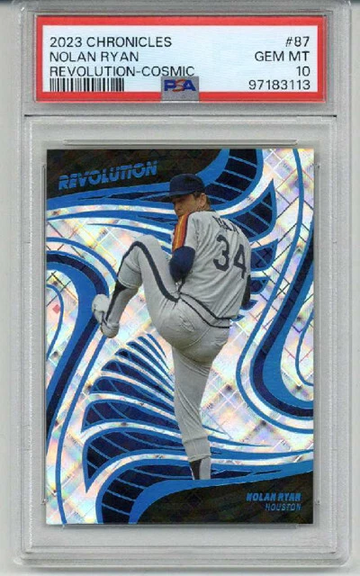 2023 PANINI CHRONICLES REVOLUTION COSMIC NOLAN RYAN /99 ASTROS PSA 10 LOW POP