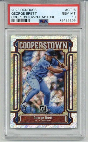 2023 PANINI DONRUSS COOPERSTOWN RAPTURE #CT15 GEORGE BRETT ROYALS PSA 10