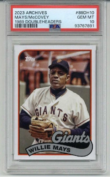 2023 TOPPS ARCHIVES 1989 DOUBLEHEADERS WILLIE MAYS McCOVEY GIANTS PSA 10