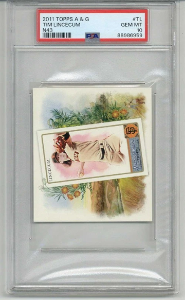 2011 TOPPS ALLEN & GINTER N43 #TL TIM LINCECUM GIANTS PSA 10 LOW POP