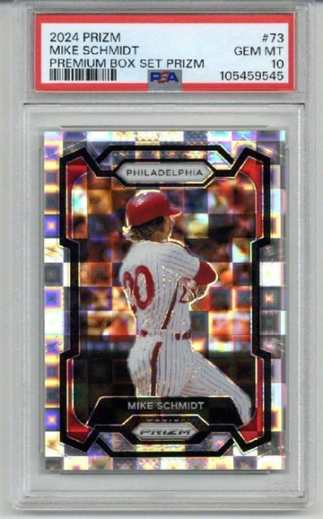 2024 PANINI PRIZM PREMIUM BOX SET PRIZM MIKE SCHMIDT PHILLIES /199 PSA 10