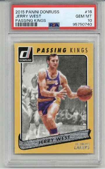 2015 PANINI DONRUSS PASSING KINGS #16 JERRY WEST CARD LAKERS PSA 10 LOW POP