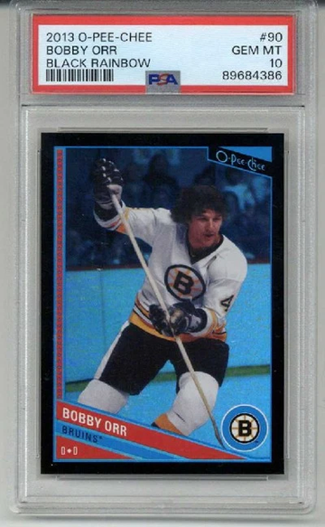 2013 OPC O-PEE-CHEE BLACK RAINBOW #90 BOBBY ORR CARD BOSTON BRUINS PSA 10