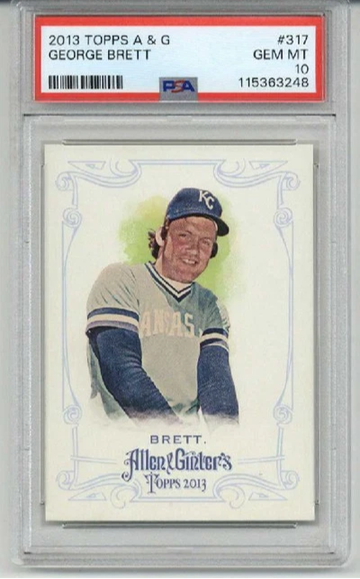 2013 TOPPS ALLEN & GINTER #317 GEORGE BRETT KANSAS CITY ROYALS PSA 10 LOW POP