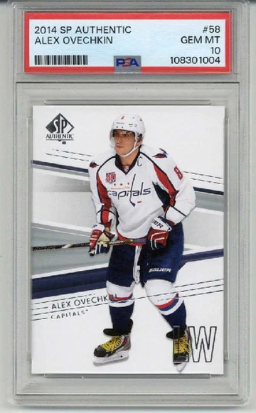 2014 UPPER DECK SP AUTHENTIC #58 ALEXANDER OVECHKIN CAPITALS PSA 10 LOW POP RARE