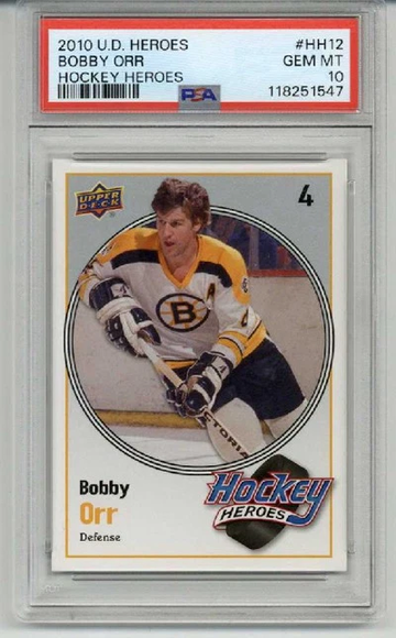 2010 UPPER DECK HEROES HOCKEY HEROES BOBBY ORR CARD BRUINS PSA 10 LOW POP