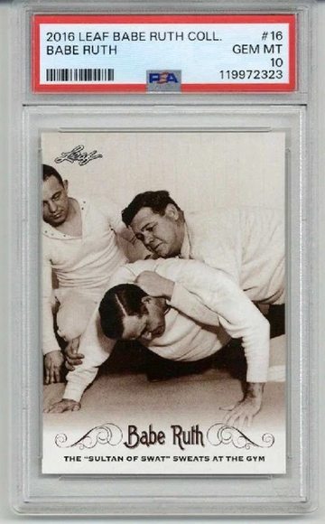 2016 LEAF BABE RUTH COLLECTION #16 BABE RUTH NEW YORK YANKEES PSA 10 LOW POP