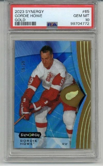 2023 UPPER DECK SYNERGY GOLD #65 GORDIE HOWE RED WINGS /25 PSA 10 LOW POP