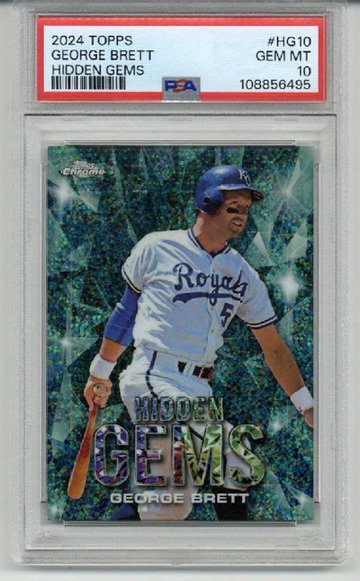 2024 TOPPS HIDDEN GEMS #HG10 GEORGE BRETT ROYALS PSA 10 SSP LOW POP RARE