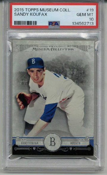 2015 TOPPS MUSEUM COLLECTION #19 SANDY KOUFAX DODGERS PSA 10 LOW POP VERY RARE