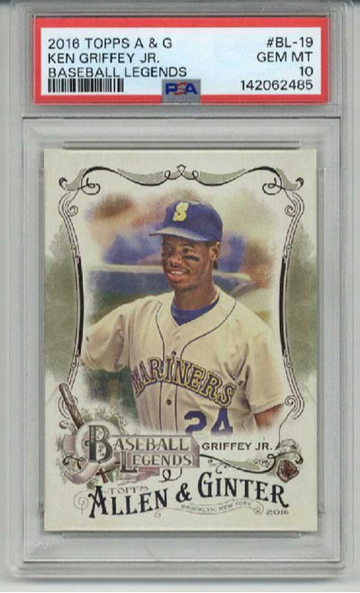 2016 TOPPS ALLEN & GINTER BASEBALL LEGENDS KEN GRIFFEY JR. MARINERS PSA 10 RARE