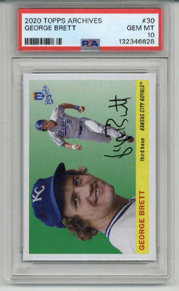 2020 TOPPS ARCHIVES #30 GEORGE BRETT KANSAS CITY ROYALS PSA 10 LOW POP VERY RARE