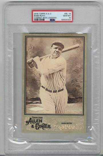 2018 TOPPS ALLEN & GINTER CABINET BOX LOADERS BABE RUTH YANKEES PSA 10 LOW POP