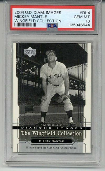 2004 UPPER DECK DIAMOND IMAGES WINGFIELD COLLECTION MICKEY MANTLE PSA 10 LOW POP