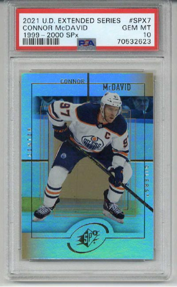 2021 UPPER DECK EXTENDED SERIES 1999-2000 SPX #R97 CONNOR MCDAVID OILERS PSA 10