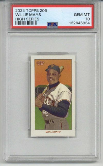 2023 TOPPS 206 HIGH SERIES WILLIE MAYS SAN FRANCISCO GIANTS PSA 10 LOW POP RARE