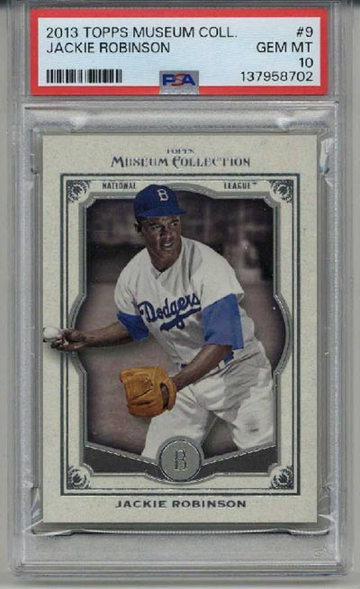 2013 TOPPS MUSEUM COLLECTION #9 JACKIE ROBINSON CARD BROOKLYN DODGERS PSA 10