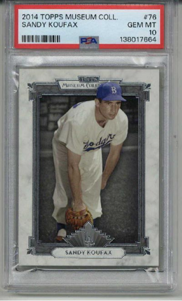 2014 TOPPS MUSEUM COLLECTION #76 SANDY KOUFAX DODGERS PSA 10 LOW POP VERY RARE