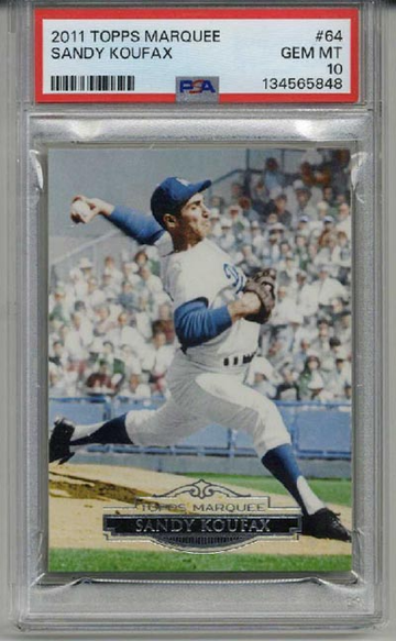 2011 TOPPS MARQUEE #64 SANDY KOUFAX CARD LOS ANGELES DODGERS PSA 10 LOW POP RARE