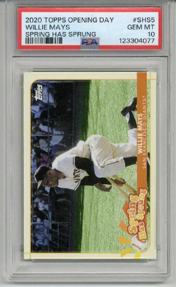 2020 TOPPS OPENING DAY SPRING HAS SPRUNG WILLIE MAYS CARD GIANTS PSA 10 LOW POP