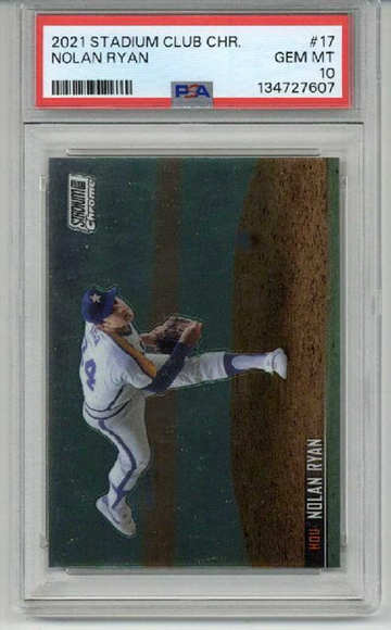 2021 TOPPS STADIUM CLUB CHROME #17 NOLAN RYAN CARD HOUSTON ASTROS PSA 10 LOW POP