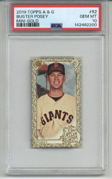 2019 TOPPS ALLEN & GINTER MINI GOLD BUSTER POSEY CARD GIANTS PSA 10 LOW POP RARE