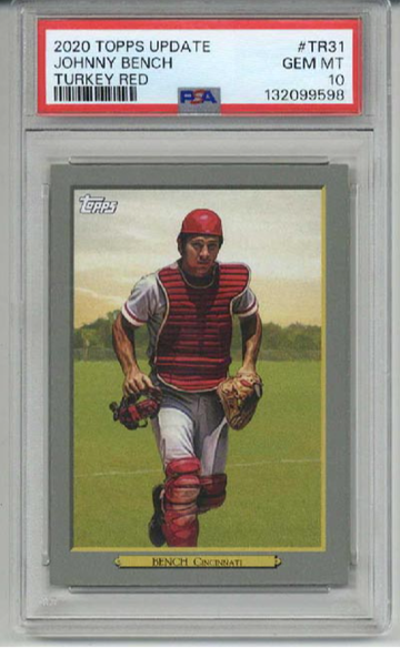 2020 TOPPS UPDATE TURKEY RED #TR31 JOHNNY BENCH CARD REDS PSA 10 LOW POP RARE