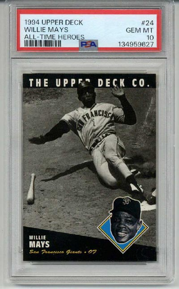 1994 UPPER DECK ALL TIME HEROES #24 WILLIE MAYS CARD GIANTS PSA 10 LOW POP RARE