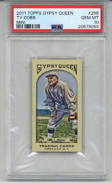 2011 TOPPS GYPSY QUEEN MINI #296 TY COBB CARD DETROIT TIGERS PSA 10 LOW POP RARE