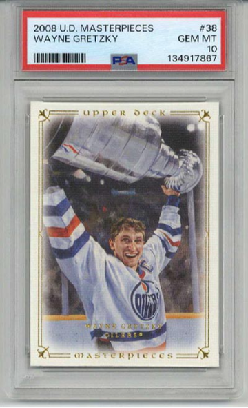 2008 UPPER DECK MASTERPIECES #38 WAYNE GRETZKY CARD OILERS PSA 10 LOW POP RARE