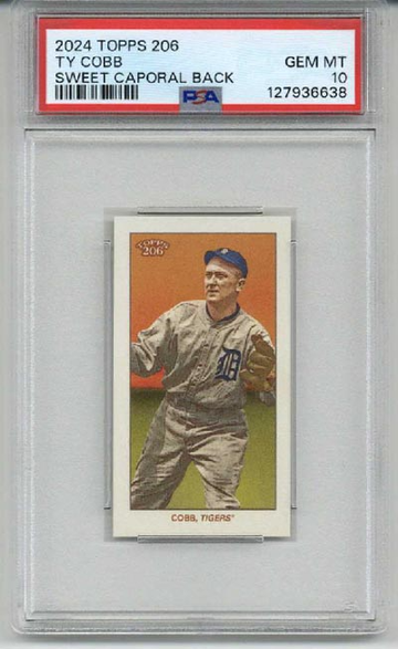 2024 TOPPS 206 SWEET CAPORAL BACK TY COBB CARD DETROIT TIGERS PSA 10 LOW POP