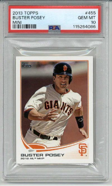 2013 TOPPS MINI #128 BUSTER POSEY CARD SAN FRANCISCO GIANTS PSA 10 LOW POP RARE