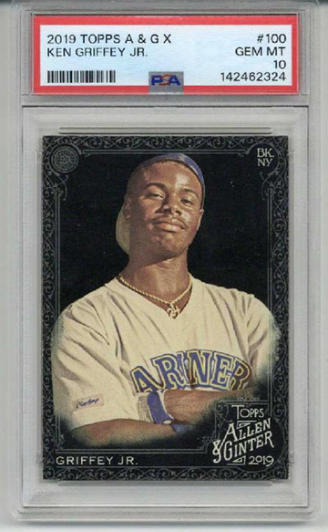 2019 TOPPS ALLEN & GINTER X KEN GRIFFEY JR. CARD SEATTLE MARINERS PSA 10 LOW POP