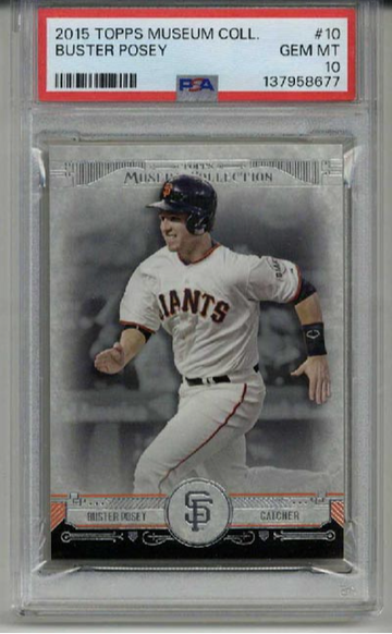 2015 TOPPS MUSEUM COLLECTION #10 BUSTER POSEY CARD GIANTS PSA 10 LOW POP RARE