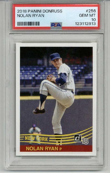 2018 PANINI DONRUSS #256 (LEG UP) NOLAN RYAN CARD METS PSA 10 LOW POP RARE