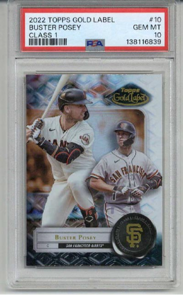 2022 TOPPS GOLD LABEL CLASS 1 BUSTER POSEY CARD GIANTS PSA 10 LOW POP RARE